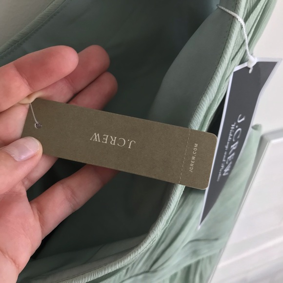 Brand new J Crew shoulder dress sage green - Picture 3 of 8